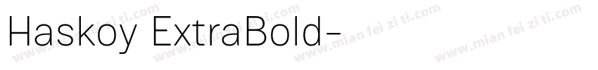 Haskoy ExtraBold字体转换